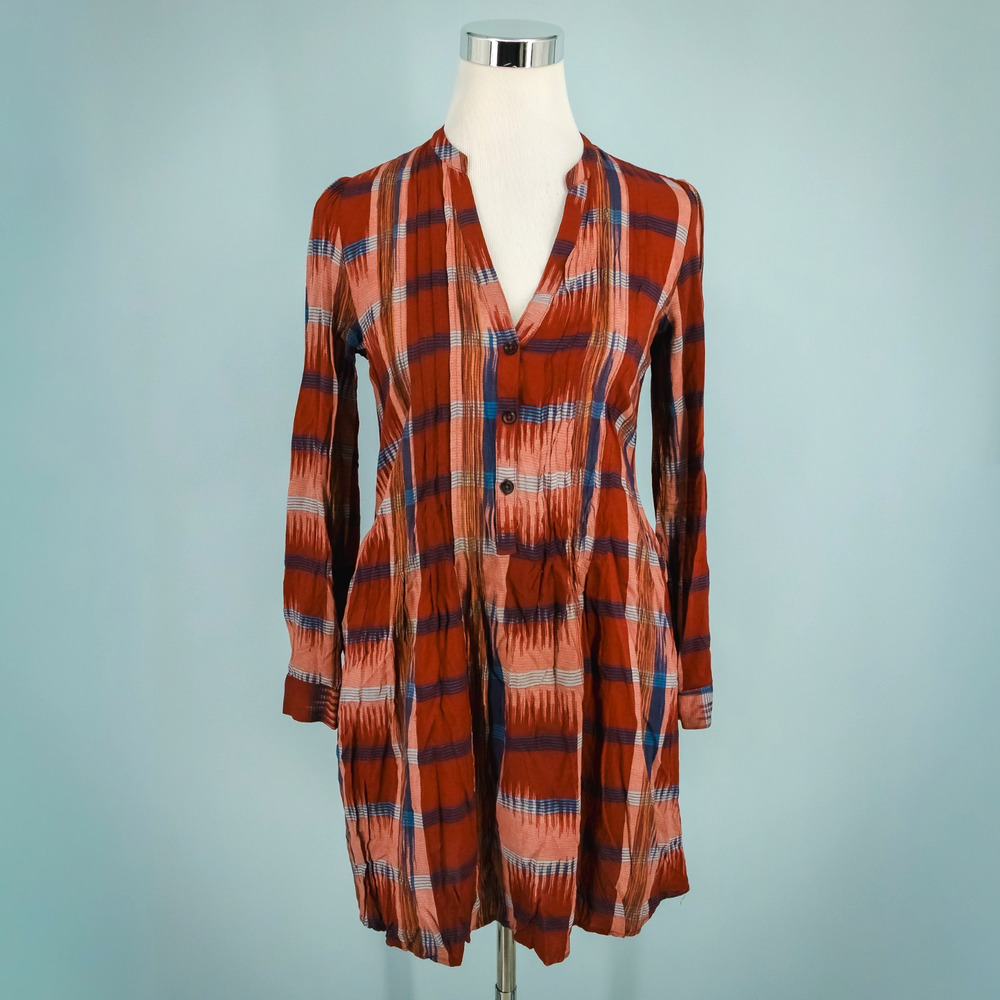 11.1 Tylho Anthropologie Size XS Sao Paulo Southwest Print Long Sleeve Dress
